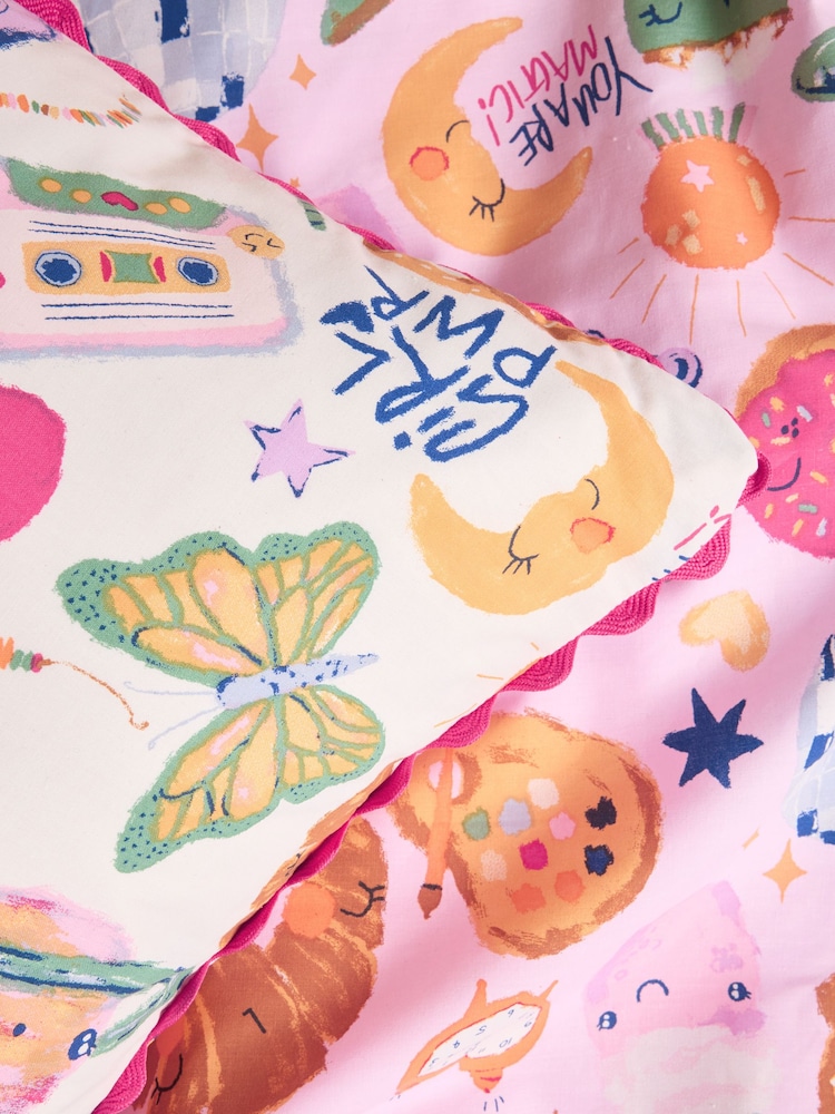 Roller Disco Cotton Duvet Cover and Pillowcase Set - Image 3 of 3