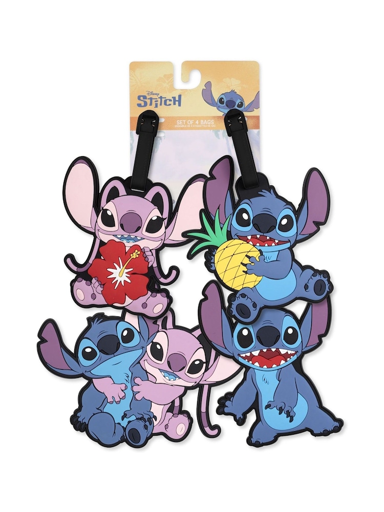Peers Hardy Blue Stitch and Angel Luggage Tag Set 4 Piece - Image 3 of 3