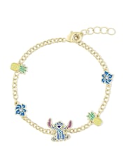 Peers Hardy Gold Tone Disney Stitch Pineapple and Flower Bracelet - Image 1 of 4