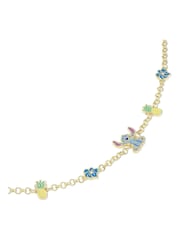 Peers Hardy Gold Tone Disney Stitch Pineapple and Flower Bracelet - Image 2 of 4