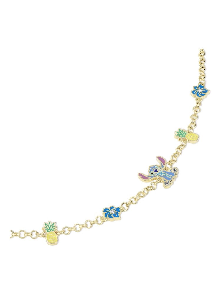 Peers Hardy Gold Tone Disney Stitch Pineapple and Flower Bracelet - Image 2 of 4