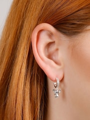 Peers Hardy Silver Tone 925 Stitch Hanging Stone Set Drop Earrings - Image 2 of 4