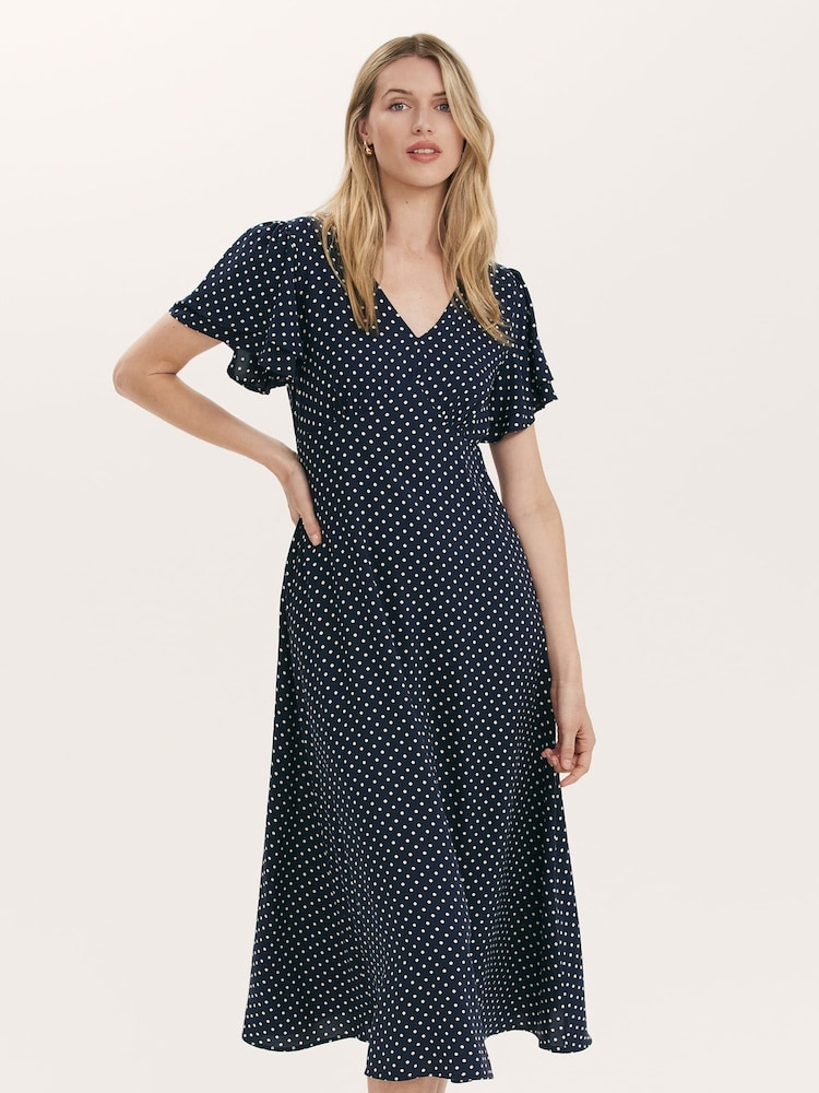 Finery Blue Saskia Dress - Image 4 of 4 Finery Blue Saskia Dress - Image 4 of 4