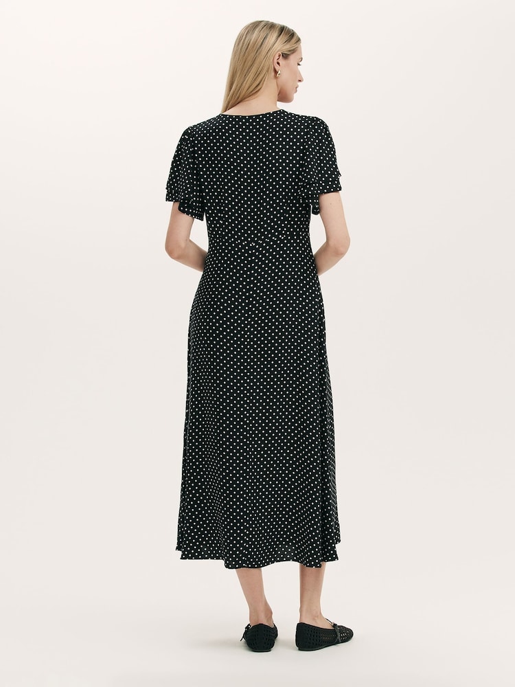 Finery Black Saskia Dress - Image 2 of 5 Finery Black Saskia Dress - Image 2 of 5