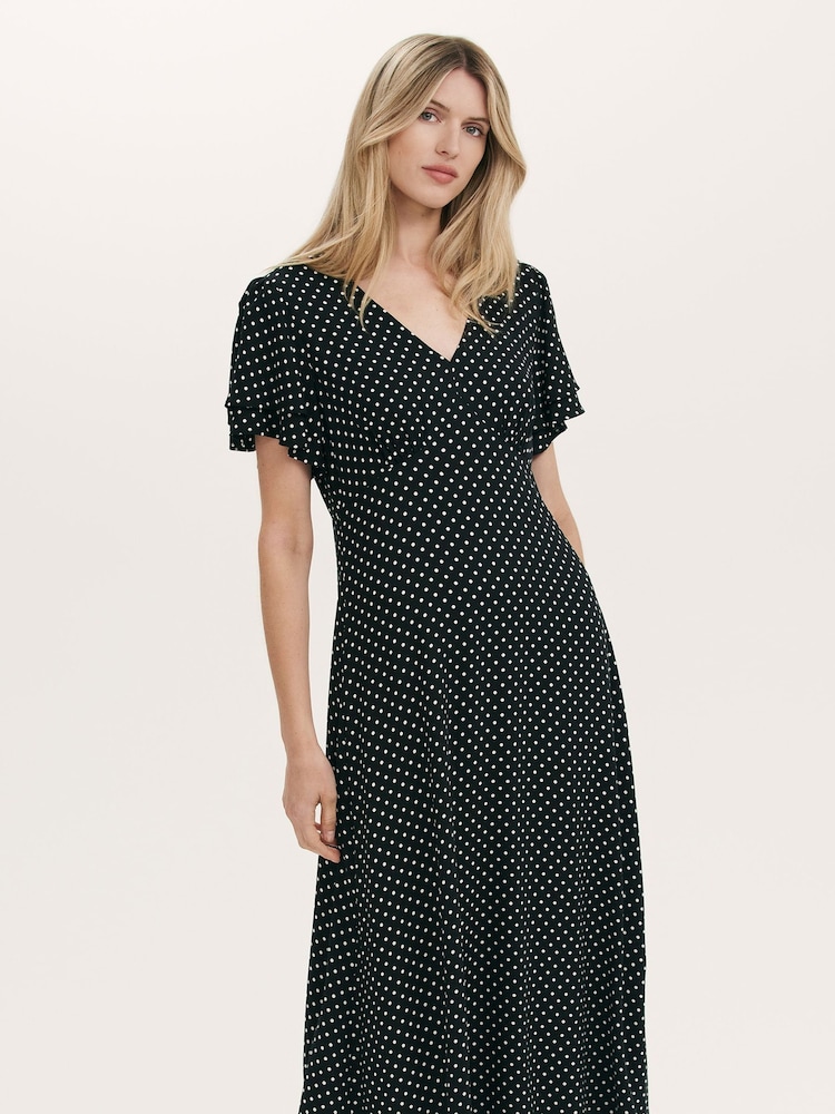 Finery Black Saskia Dress - Image 5 of 5 Finery Black Saskia Dress - Image 5 of 5