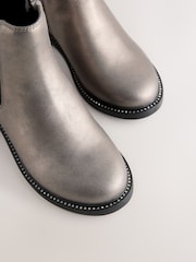 Pewter Silver Chelsea Party Boots - Image 2 of 5