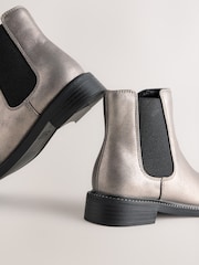 Pewter Silver Chelsea Party Boots - Image 3 of 5