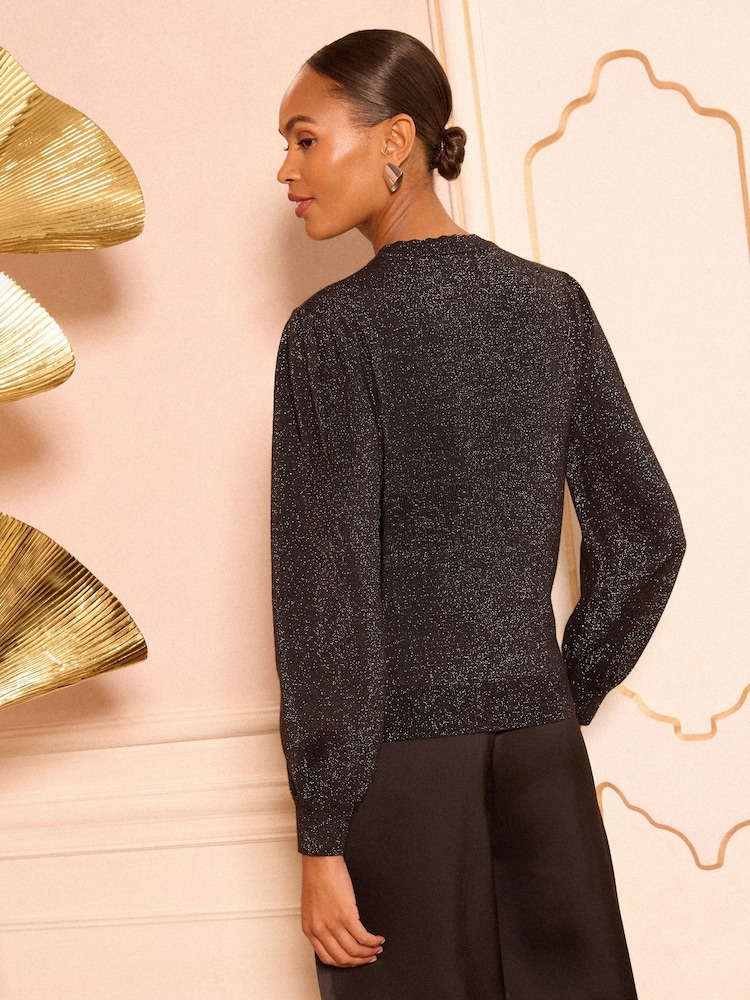 Love & Roses Black Embellished Knitted Jumper - Image 4 of 4