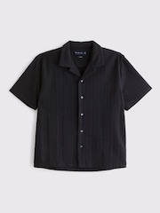 Abercrombie & Fitch Cropped Back Graphic Print Button Through Shirt - Image 6 of 7