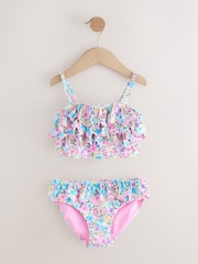 粉紅色/黃色碎花圖案 - 小裙擺比基尼（3-16歲） - 圖片 6，共 9