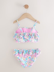 粉紅色/黃色碎花圖案 - 小裙擺比基尼（3-16歲） - 圖片 7，共 9