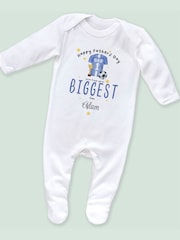 Personalised Fathers Day Footy Sleepsuit By Little Years - Image 3 of 4
