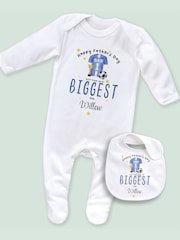Personalised Fathers Day Footy Sleepsuit By Little Years - Image 4 of 4