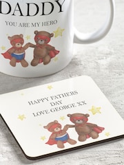 Personalised Happy Fathers Day Mug and Coaster Set by Loveabode - Image 4 of 4