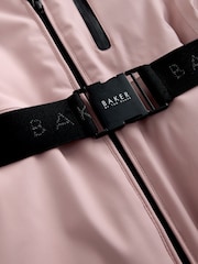 Baker by Ted Baker Pink Waterproof Belted Padded Ski Jacket - صورة 19 من 23