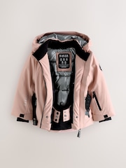 Baker by Ted Baker Pink Waterproof Belted Padded Ski Jacket - Image 2 of 13
