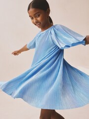 Azul - Vestido de festa com manga Sparkle Angel (3-16anos) - Imagem 1 de 7