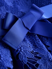 Cobalt Blue Lace Occasion Dress (3-16yrs) - Image 6 of 7