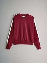 The Set Red 2 Piece Taped Crew Neck Sweatshirt and Wide Leg Joggers Set - Image 5 of 5