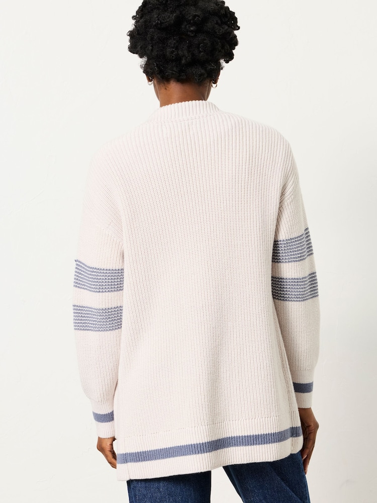 FatFace Katie Ivory Knitted Long Line Cardigan - Image 2 of 6 FatFace Katie Ivory Knitted Long Line Cardigan - Image 2 of 6