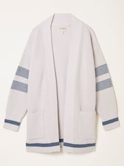 FatFace Katie Ivory Knitted Long Line Cardigan - Image 6 of 6