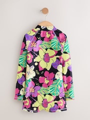 أسود شكل استوائي - One Piece Short Swimsuit (3-16yrs) - صورة 6 من 8