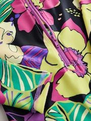 أسود شكل استوائي - One Piece Short Swimsuit (3-16yrs) - صورة 7 من 8