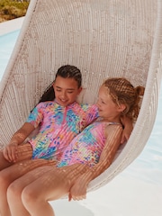 Duhová Animal batikovaná - Plavky s krátkým rukávem a ochranou proti slunci (3měsíců-16let) - Obrázek 5 z 9