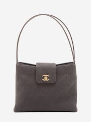 Chanel Grey Vintage 1997 Matelasse Canvas One Shoulder Bag - Image 1 of 1