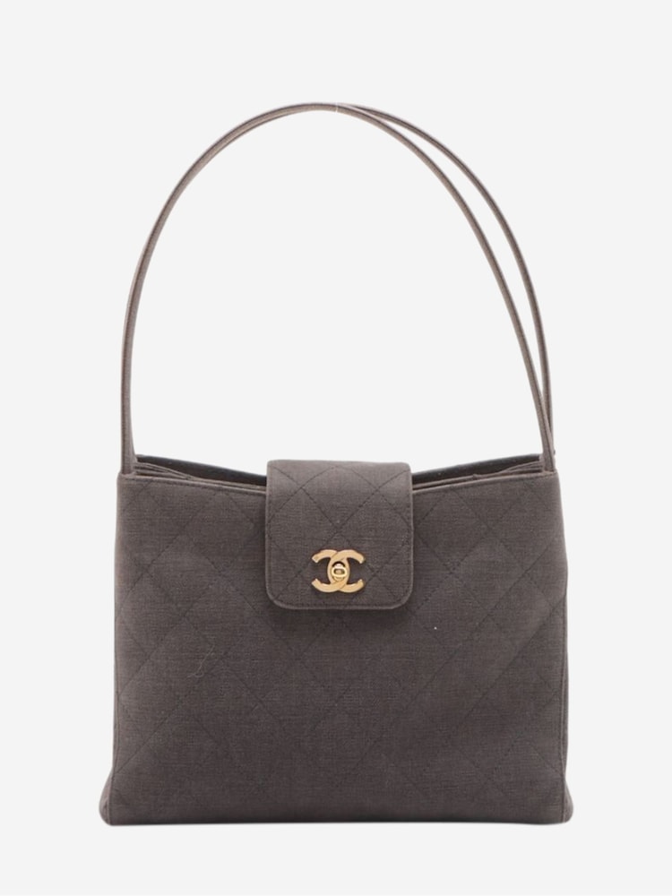 Chanel Grey Vintage 1997 Matelasse Canvas One Shoulder Bag - Image 1 of 1