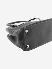 Prada Black Mini Saffiano Leather Galleria Top Handle Bag - Image 3 of 10