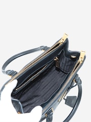 Prada Black Mini Saffiano Leather Galleria Top Handle Bag - Image 4 of 10