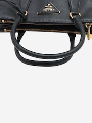 Prada Black Mini Saffiano Leather Galleria Top Handle Bag - Image 5 of 10
