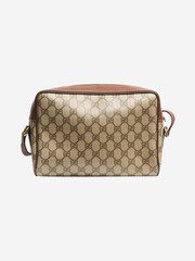 Sign of the Times Gucci GG Supreme Web Sherry Line Cross-Body Brown Bag - Image 3 of 9