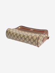 Sign of the Times Gucci GG Supreme Web Sherry Line Cross-Body Brown Bag - Image 5 of 9