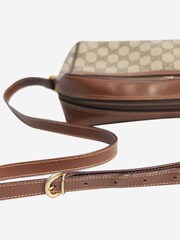 Sign of the Times Gucci GG Supreme Web Sherry Line Cross-Body Brown Bag - Image 6 of 9