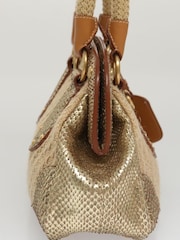 Prada Nude Raffia Top Handle Bag - Image 4 of 10