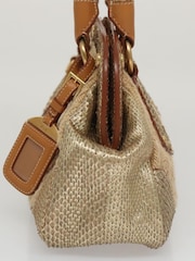 Prada Nude Raffia Top Handle Bag - Image 5 of 10