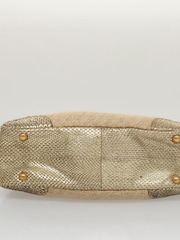 Prada Nude Raffia Top Handle Bag - Image 6 of 10