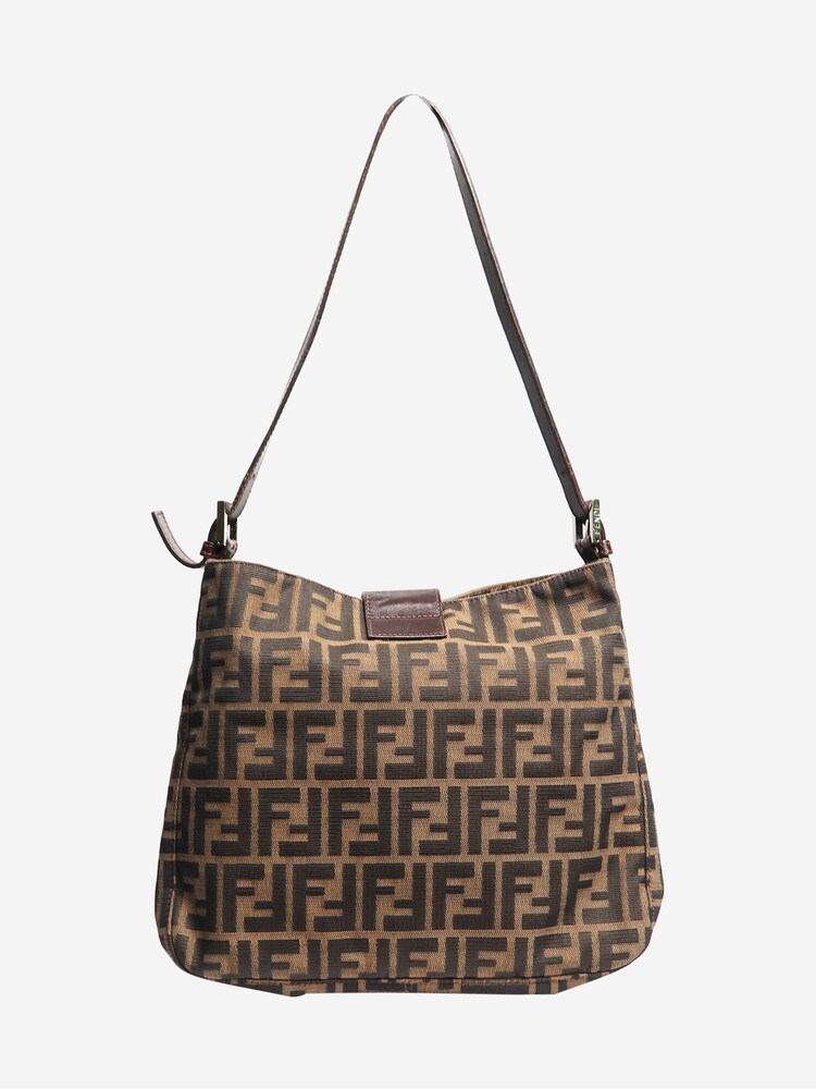 Fendi Brown Zucca Canvas Mamma Baguette Shoulder Bag - Image 2 of 9