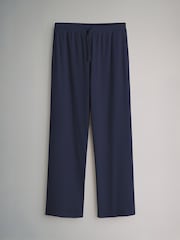 The Set 2 Pack Soft Touch Ribbed Wide Leg Jogger Navy/Chocolate Brown - Image 2 of 5