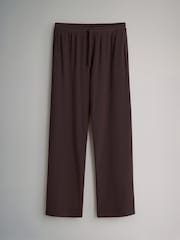 The Set 2 Pack Soft Touch Ribbed Wide Leg Jogger Navy/Chocolate Brown - Image 3 of 5