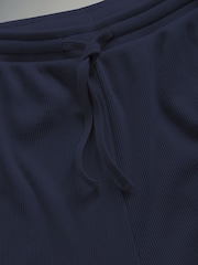 The Set 2 Pack Soft Touch Ribbed Wide Leg Jogger Navy/Chocolate Brown - Image 4 of 5