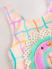 Rainbow Check Frill Leg Swimsuit (3mths-10yrs) - Image 4 of 5