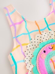 Rainbow Check Frill Leg Swimsuit (3mths-7yrs) - Image 7 of 8