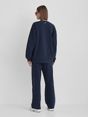 4th & Reckless Blue Distressed Soho Slogan Classic Longline Sweatshirt - Image 3 of 4