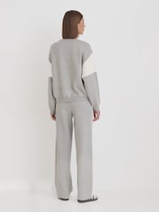 4th & Reckless Grey Davis Branded Knitted Jumper - Image 3 of 4