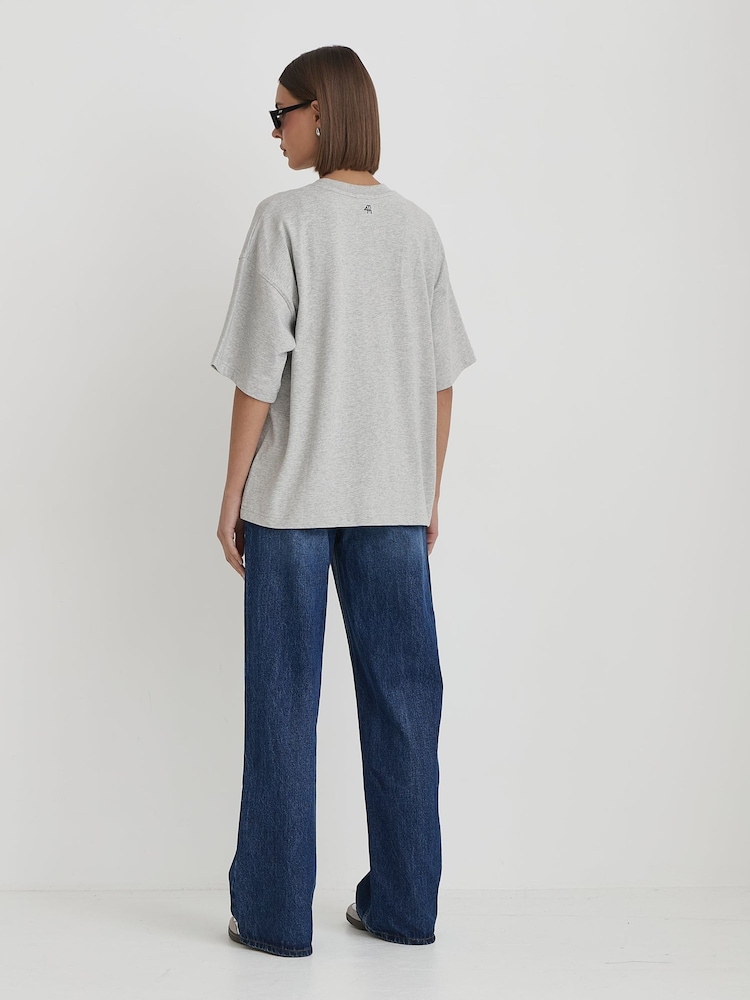 4th & Reckless Grey Oversized Alice Fourth Branded T-Shirt - Image 2 of 2