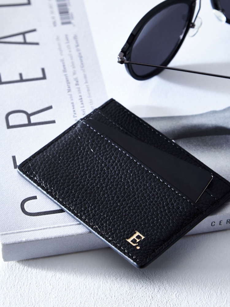 Personalised Pebble Leather Card Holder by Koko Blossom by Koko Blossom - Image 1 of 4