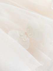 White Ruffle Collar Mesh Dress (3mths-7yrs) - Image 7 of 8